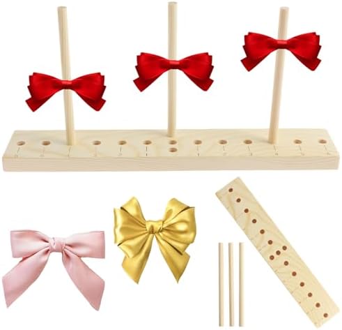 Kandishiex US Bow Maker Adjustable Wood Ribbon Bow Making Tool
