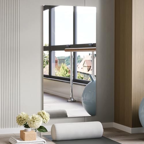 Brightify 24x48 Inch Frameless Tempered Glass Bathroom Mirror