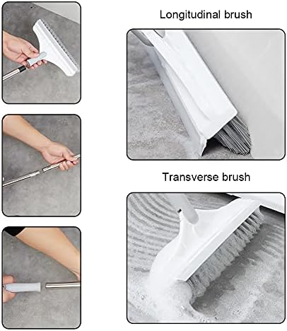 ikasus Floor Scrub Brush with Adjustable V-Head and Rotating Handle