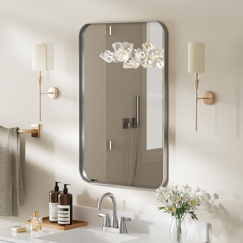MODCART 28x36 Inch Silver Wall-Mounted Mirror
