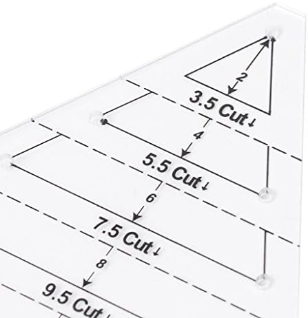 WOEIFGV 60 Degree Triangle Quilting Ruler 165x135cm