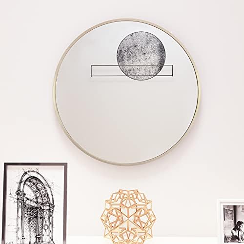 20in Wall Circle Mirror with Gold Frame 1