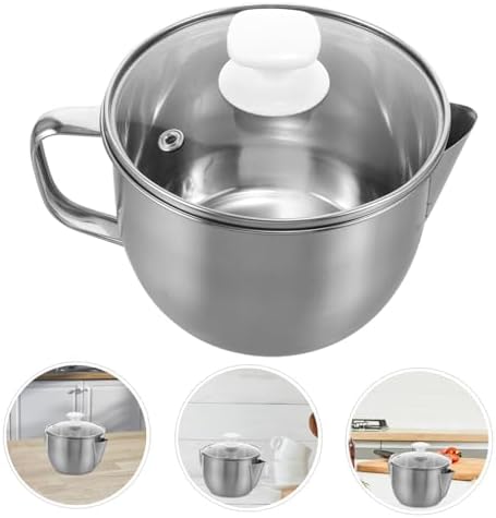 Stainless Steel Oil Separator Pot with Glass Lid