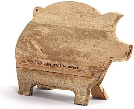 Twos Company Pig Tablet Cookbook Stand Natural 1