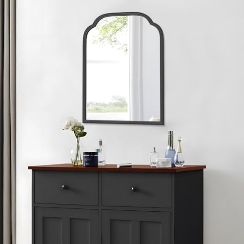Ferytange 18x24 Inch Black Wall Mirror with Metal Frame 1