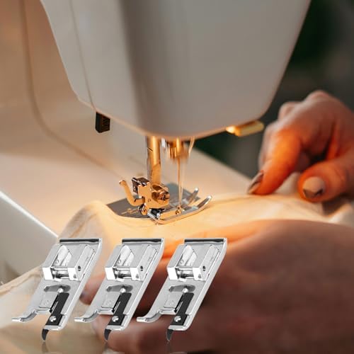 3pcs Low Shank Overcast Presser Feet for Singer Brother Sewing Machines