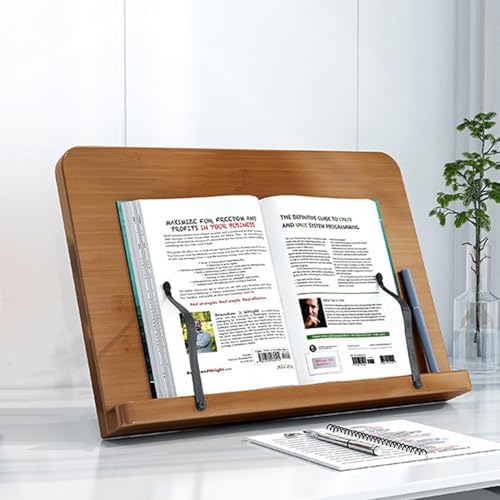 Adjustable Book Holder Tray for Desk Cooking and Reading