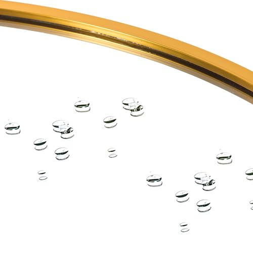 28 Round Mirror with Gold Aluminum Frame