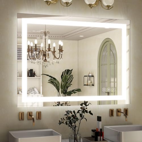 GLSLAND Dimmable LED Mirror 40x30 Wall Mount