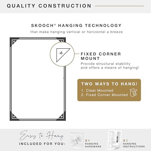 MCS 265x385 Gold Rectangle Wall Mirror 1