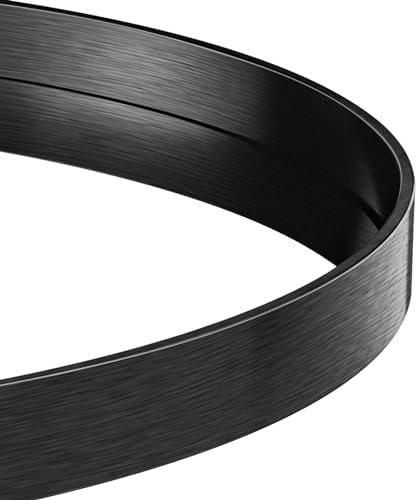 Suidia 24 Inch Black Metal Frame Round Wall Mirror