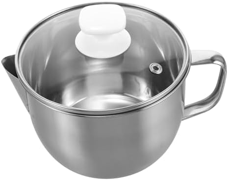 Alipis 304 Stainless Steel Oil Separator Pot with Glass Lid