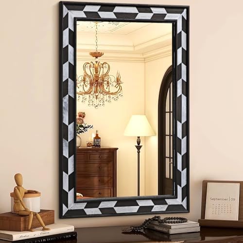 JJUUYOU Wall Mounted Zebra Print Mirror 1
