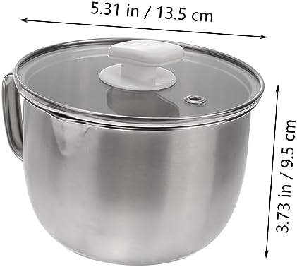 Mikinona Stainless Steel Grease Separator with Tempered Glass Lid 1