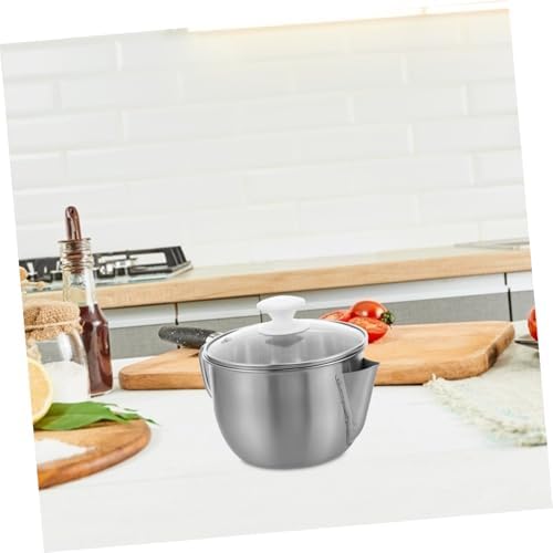 Stainless Steel Oil Separator Pot with Glass Lid
