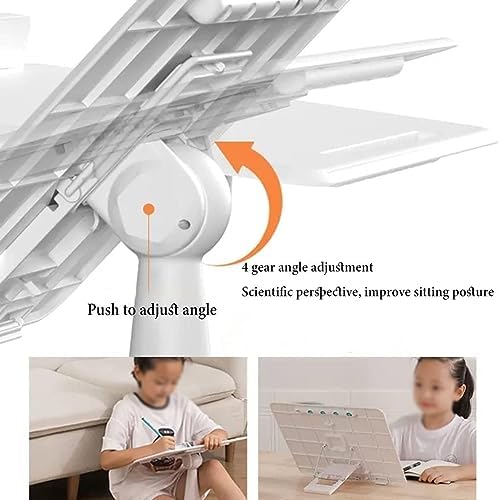 Hands Free Book Stand with 4 Gear Angle Adjustment