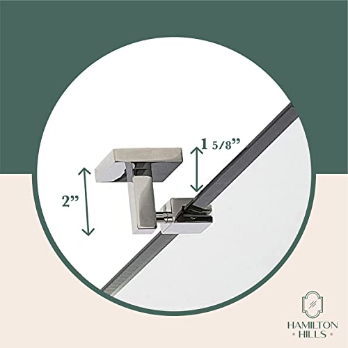 Hamilton Hills 30x40 Inch Pivot Wall Mirror with Chrome Brackets 1