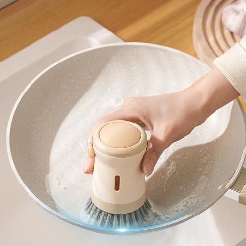 Soap Dispenser Dish Brush - Multifunctional Liquid Pot Brush for Stoves and Sinks