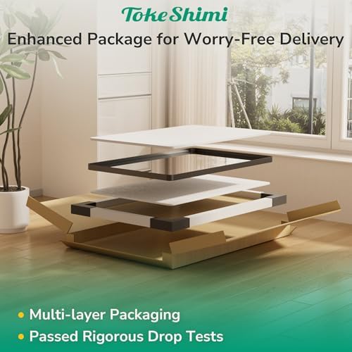 Tokeshimi 16x20 Matte Black Bathroom Mirror with Tempered Glass