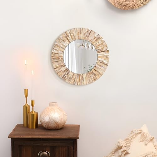 TEIPAI 3PCS Mother of Pearl Wall Mirror Set