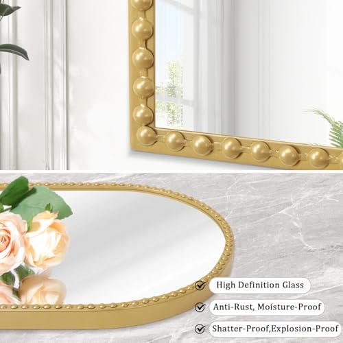Large Gold Arch Mirror 36x24 Bathroom Decor