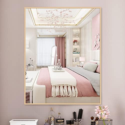 GQJNHUI Gold Frame Bathroom Mirror