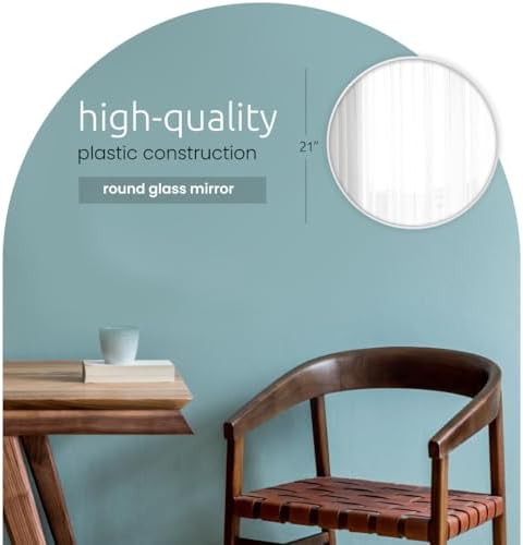 Kiera Grace Round Mirror 21 White