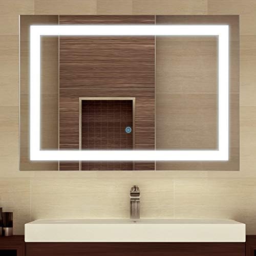 HOMCOM 28 x 20 LED Bathroom Mirror with Dimmable Touch