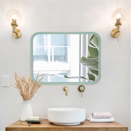 16x20 Inch Light Blue Wall Mounted Mirror