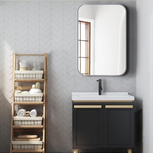 24X36 Metal Framed Bathroom Mirror with Anti-Rust Tempered Glass