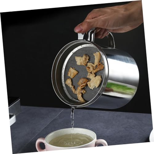 Cabilock 1pc Stainless Steel Oil Strainer Container