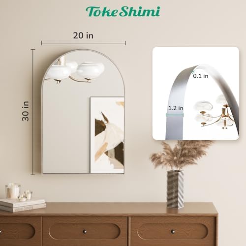 TokeShimi 20x30 Arched Wall Mirror with Tempered Glass