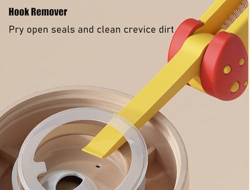 3 in 1 Cup Lid Cleaning Brush Set with Hook and Interchangeable Heads