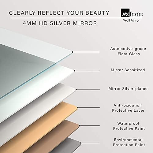 NXHOME Rectangle Metal Frame Wall Mirror 18x28 Inch