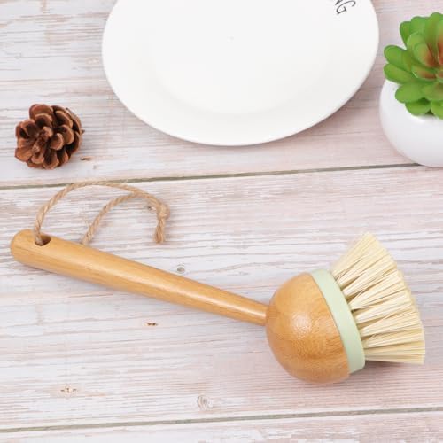 STOBAZA Bamboo Dish Brush 3 Pack Kitchen Cleaning Tools