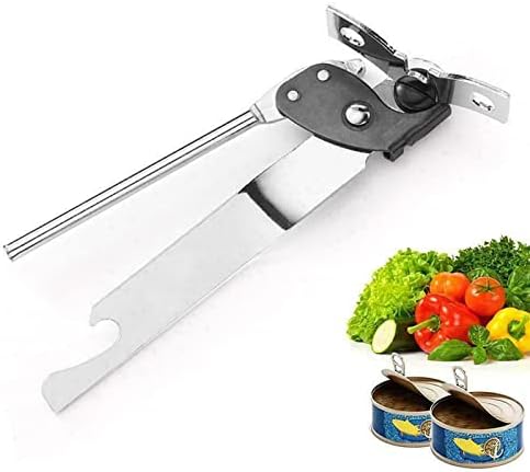 Manual Can Opener made of Nickle Plated Steel Silver Handle Sturdy Durable