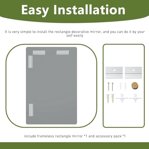 FARMER Frameless Rectangle Mirror 16x20 Inch 1