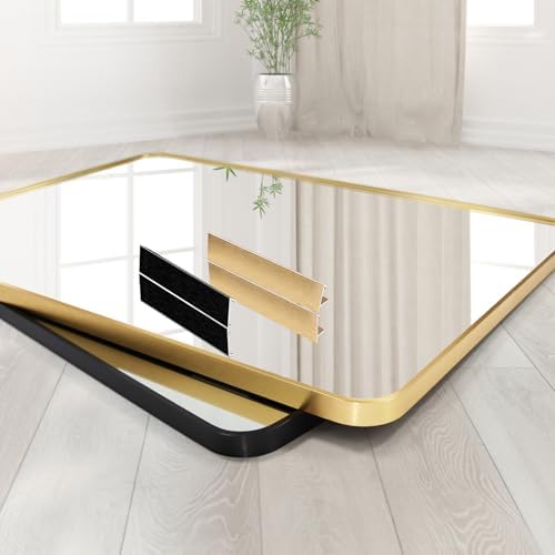 COREAET 30x48 Inch Black Wall Mirror 1
