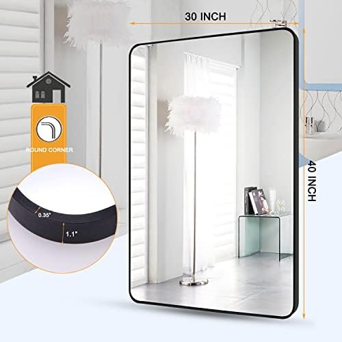 WEARTER 30x40 Black Metal Wall Mirror
