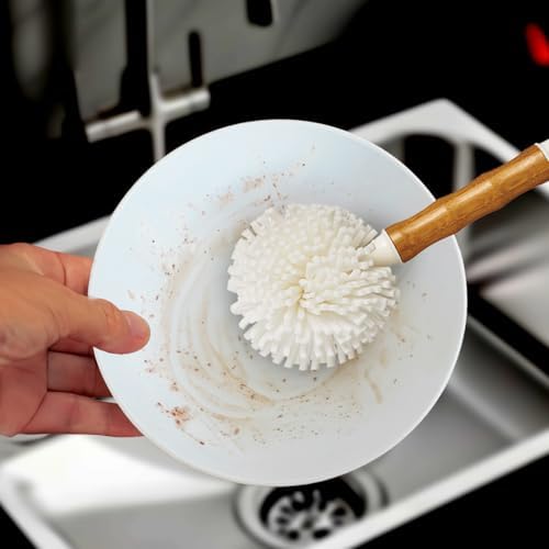 HIC Kitchen Bamboo Glass Brush Set of 2 1