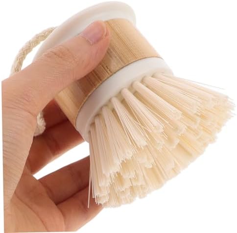 MOLUCKFU Natural Bamboo Dish Brush with Handle