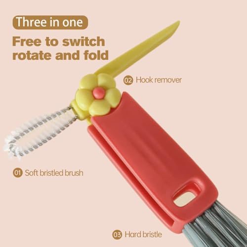 3 in 1 Cup Lid Cleaning Brush Set - Portable Durable