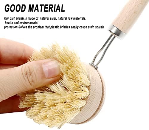CKANDAY 4-Piece Natural Kitchen Cleaning Brush Set