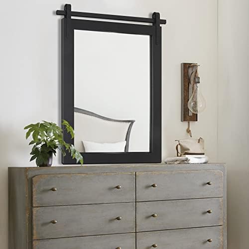 PAIHOME Black Farmhouse Mirror Wall Mount