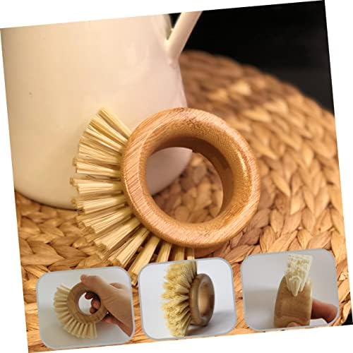 HyKab 1pc Round Paper Ring Brush for Cleaning Fruits and Vegetables