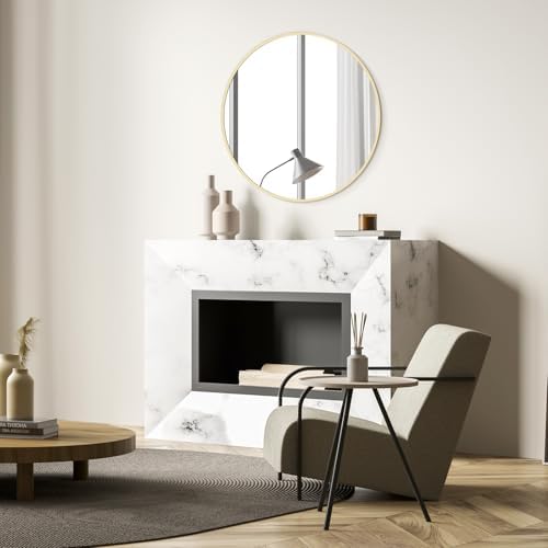 HOMECOOKIN 20 Inch Gold Circle Wall Mirror