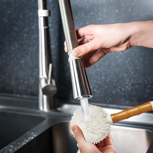 HIC Kitchen Bamboo Glass Brush Set of 2 1