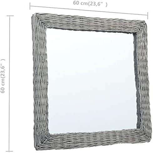 Rustic Wicker Framed Wall Mirror 236x236