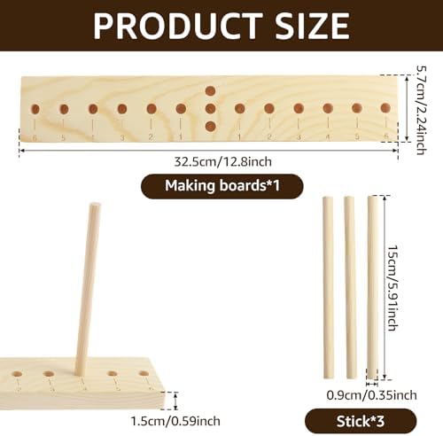 Kandishiex US Bow Maker Adjustable Wood Ribbon Bow Making Tool
