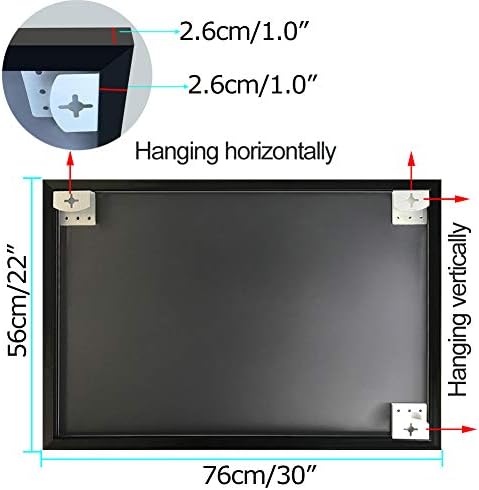 Calenzana 22x30 Wall Mirror with Black Frame